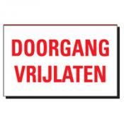 TSD 02 DOORGANG VRIJLATEN wit-rood TSD 02 DOORGANG VRIJLATEN wit-rood