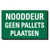 TSD 25 Nooddeur geen pallets plaatsen TSD 25 Nooddeur geen pallets plaatsen