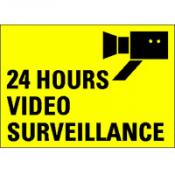 TSD 15E 24 HOUR VIDEO SURVEILLANCE geel-zwart TSD 15E 24 HOUR VIDEO SURVEILLANCE geel-zwart