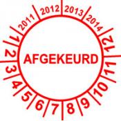 Keuringssticker AFGEKEURD 32mm rond Keuringssticker AFGEKEURD 32mm rond